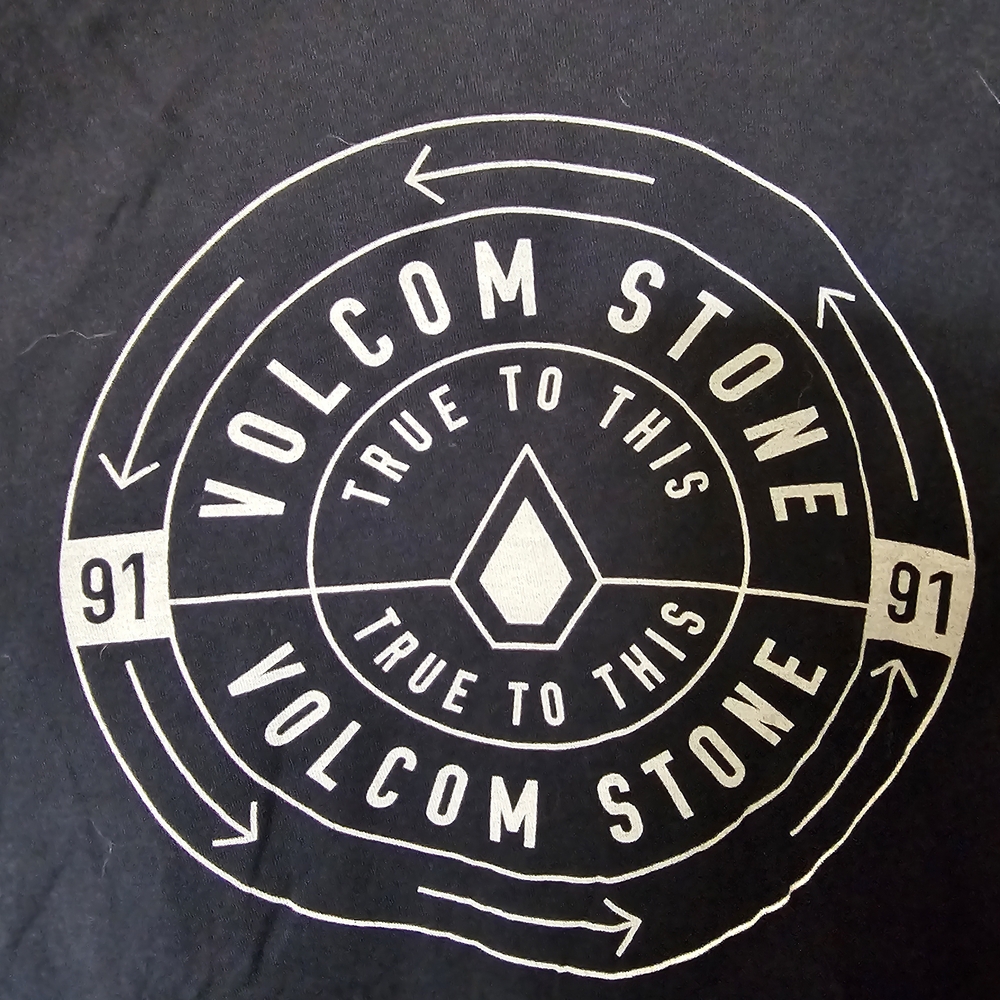 Volcom Stone Black Tee with White Graphic
